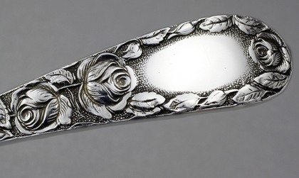 Sterling Silver Baltimore Rose Tablespoon - Schofield & Co, Christening Spoon